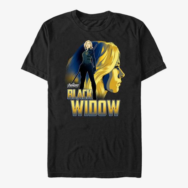 Queens Marvel Avengers: Infinity War - Black Widow Sil Unisex T-Shirt Black