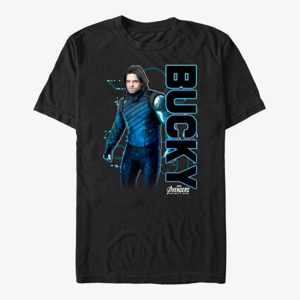 Tričko Merch Marvel Avengers: Infinity War - Bucky Tech Unisex T-Shirt Black M