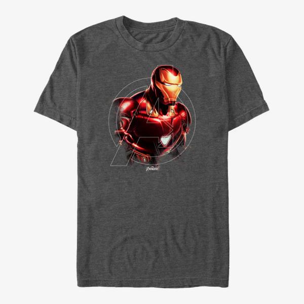 Tričko Merch Marvel Avengers Endgame - Iron Hero Unisex T-Shirt Dark Heather Grey M