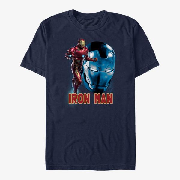 Tričko Merch Marvel Avengers Endgame - Ironman Profile Unisex T-Shirt Navy Blue S