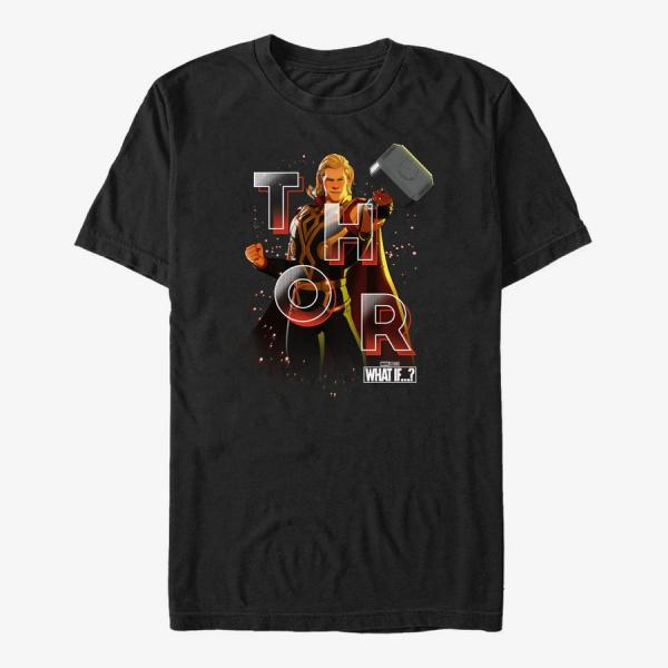Tričko Merch Marvel What If...? - Thor If Unisex T-Shirt Black L