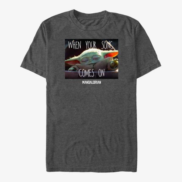 Queens Star Wars: The Mandalorian - Song Meme Unisex T-Shirt Dark Heather Grey