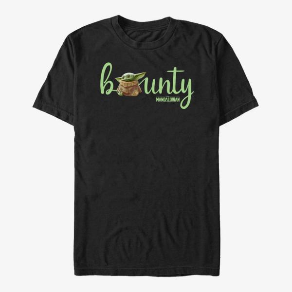 Tričko Merch Star Wars: The Mandalorian - Bounty Text Unisex T-Shirt Black XL