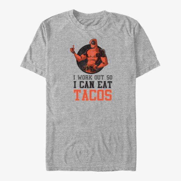 Tričko Merch Marvel Deadpool - Deadpool Workout Unisex T-Shirt Heather Grey S