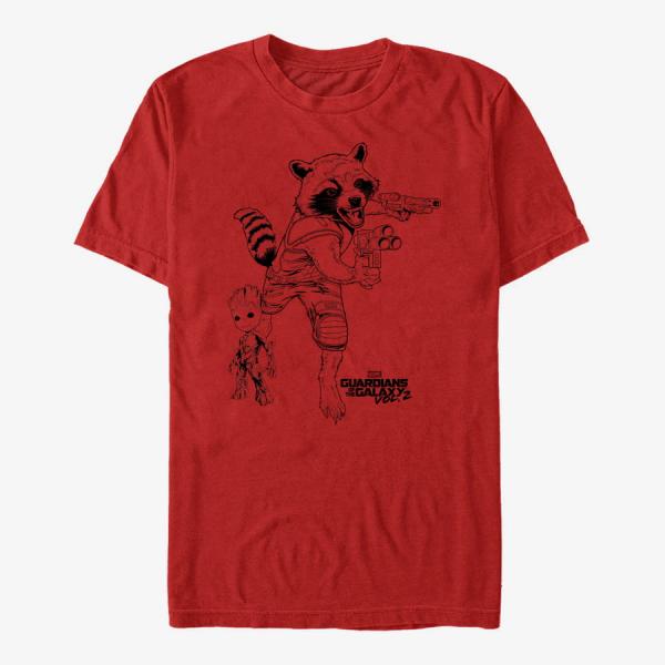Queens Marvel GOTG Classic - Furry Bite Unisex T-Shirt Red