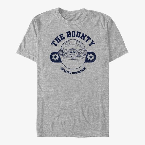 Queens Star Wars: The Mandalorian - THE BOUNTY COLLEGIATE Unisex T-Shirt Heather Grey