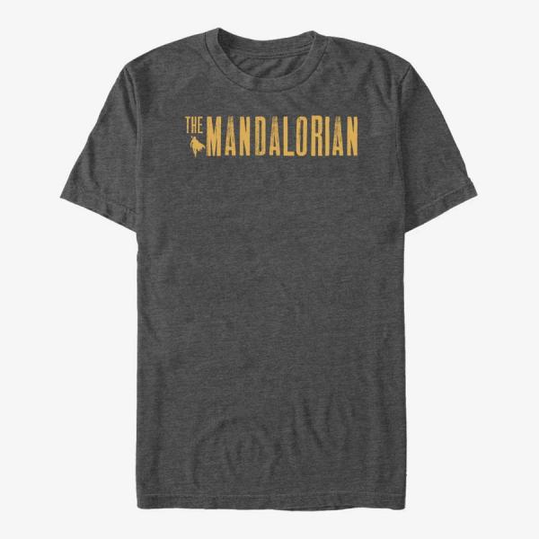Tričko Merch Star Wars: The Mandalorian - Mandalorian Simplistic Logo Unisex T-Shirt Dark Heather Grey M