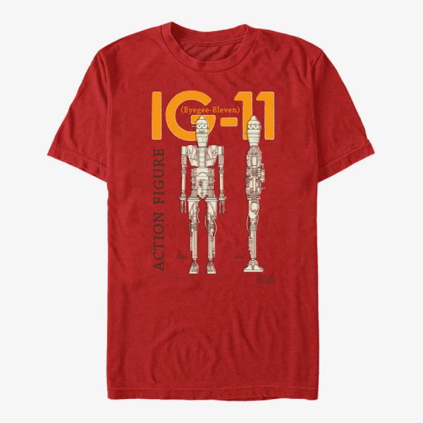 Tričko Merch Star Wars: The Mandalorian - IG Schematics Unisex T-Shirt Red S