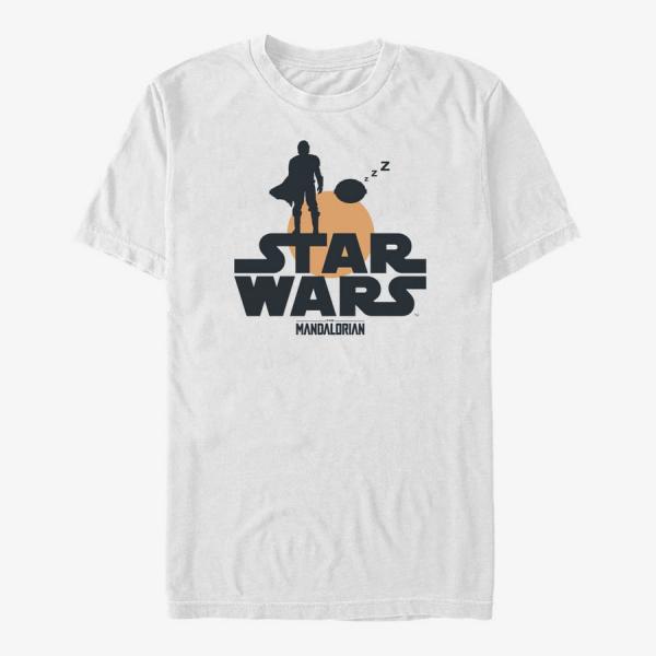 Tričko Merch Star Wars: The Mandalorian - Sunset Duo Unisex T-Shirt White S