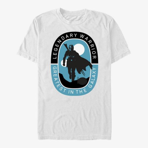 Tričko Merch Star Wars: The Mandalorian - Legendary Warrior Unisex T-Shirt White S