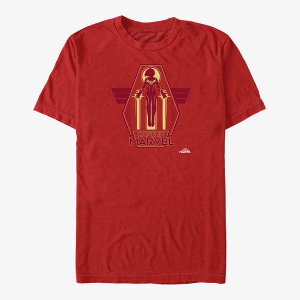 Tričko Merch Captain Marvel: Movie - Take Flight Unisex T-Shirt Red S
