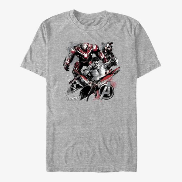 Queens Marvel Avengers: Infinity War - Distress Group Unisex T-Shirt Heather Grey