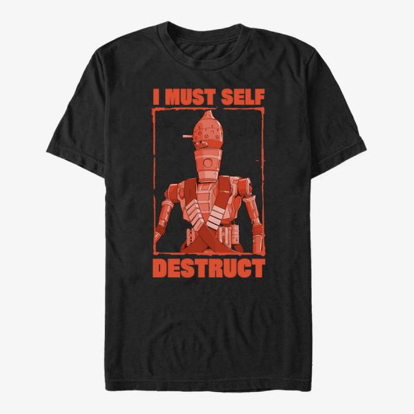Tričko Merch Star Wars: The Mandalorian - Red Destruct Unisex T-Shirt Black L
