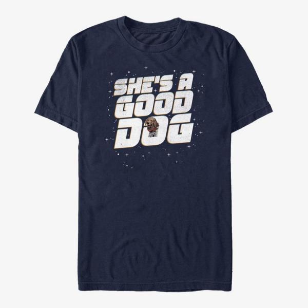 Tričko Merch Marvel Guardians of the Galaxy Vol. 3 - She's a Good Dog Unisex T-Shirt Navy Blue M