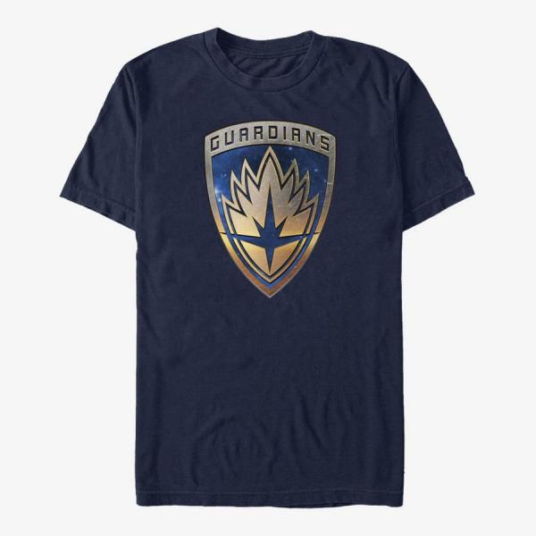 Tričko Merch Marvel Guardians of the Galaxy Vol. 3 - Guardians Badge Unisex T-Shirt Navy Blue S