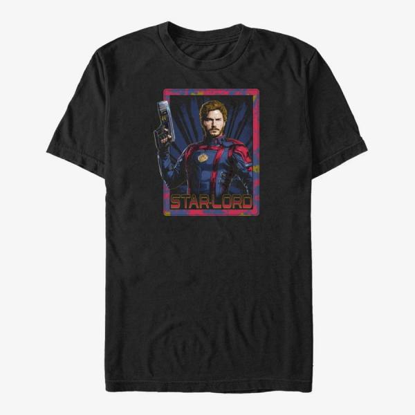 Tričko Merch Marvel Guardians of the Galaxy Vol. 3 - Peter Quill Star Lord Unisex T-Shirt Black S