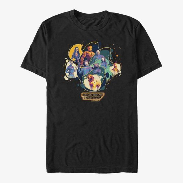 Tričko Merch Marvel Guardians of the Galaxy Vol. 3 - GotGV3 Cosmic Groupshot Unisex T-Shirt Black S