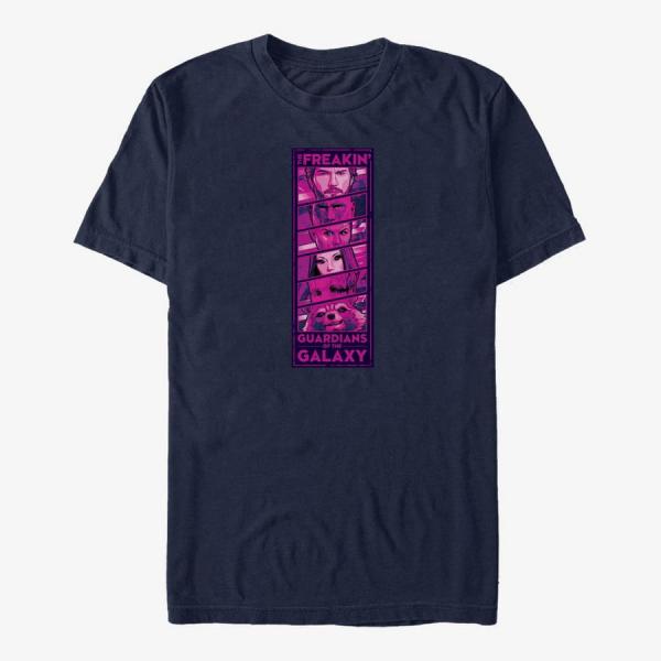 Tričko Merch Marvel Guardians of the Galaxy Vol. 3 - GG Freakin' Pink Unisex T-Shirt Navy Blue L