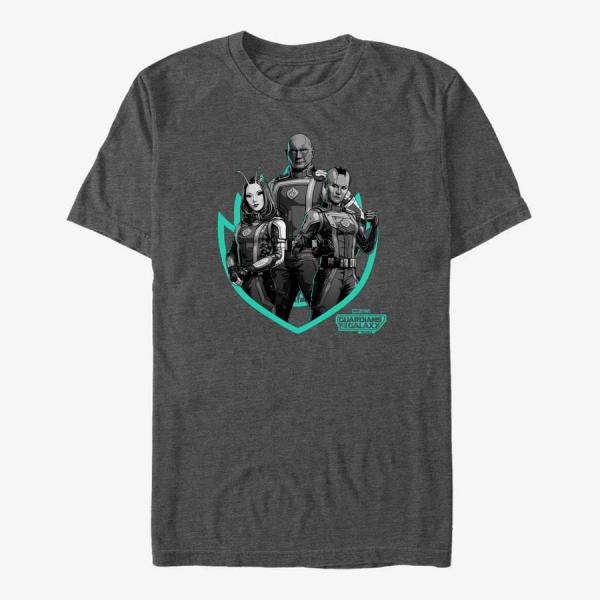 Queens Marvel Guardians of the Galaxy Vol. 3 - Group B Badge Unisex T-Shirt Dark Heather Grey