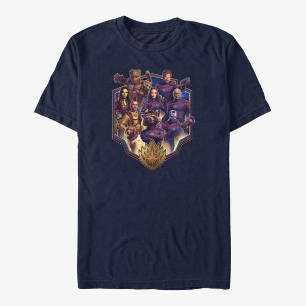 Queens Marvel Guardians of the Galaxy Vol. 3 - Guardians Family Badge Unisex T-Shirt Navy Blue