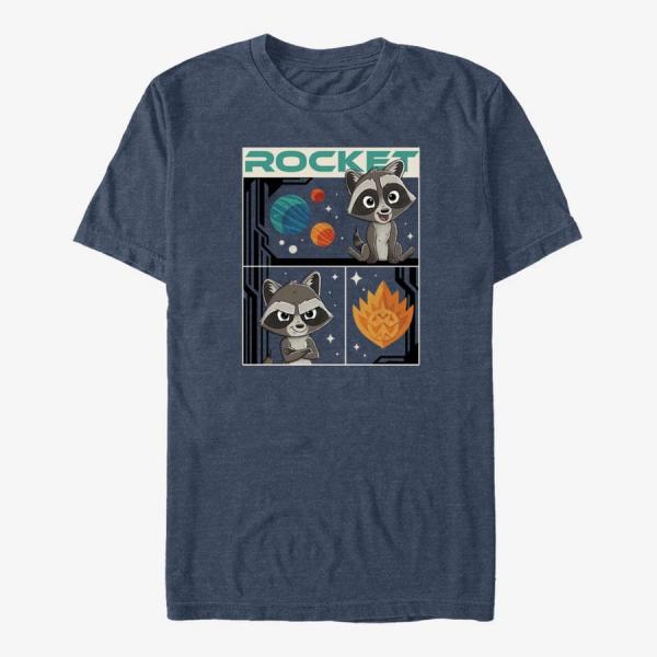 Queens Marvel Guardians of the Galaxy Vol. 3 - Rocket Three Boxes Unisex T-Shirt Vintage Heather Navy