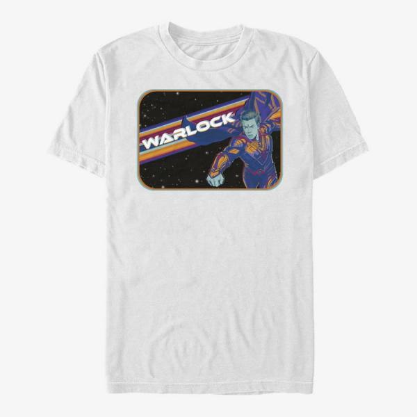 Tričko Merch Marvel Guardians of the Galaxy Vol. 3 - AdamW Space Badge Unisex T-Shirt White S