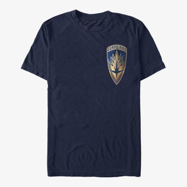 Tričko Merch Marvel Guardians of the Galaxy Vol. 3 - Guardians Badge Unisex T-Shirt Navy Blue XL