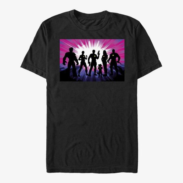 Tričko Merch Marvel Guardians of the Galaxy Vol. 3 - Shadow Pose Unisex T-Shirt Black XXXL