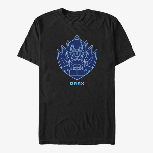 Tričko Merch Marvel Guardians of the Galaxy Vol. 3 - Badge Drax Unisex T-Shirt Black M