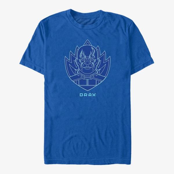Queens Marvel Guardians of the Galaxy Vol. 3 - Badge Drax Unisex T-Shirt Royal Blue