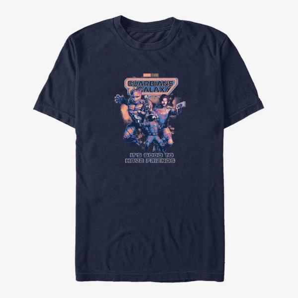 Tričko Merch Marvel Guardians of the Galaxy Vol. 3 - TWO CREW Unisex T-Shirt Navy Blue XXL