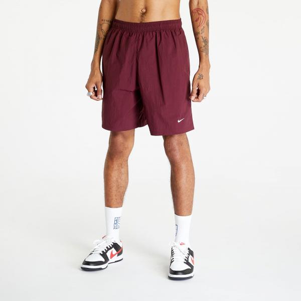 Šortky Nike Solo Swoosh Woven Shorts Night Maroon/ White M