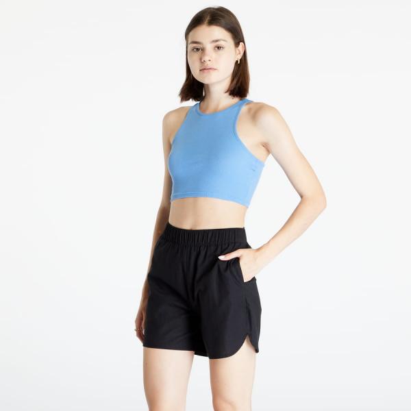 Urban Classics Ladies Cropped Rib Top Horizon Blue