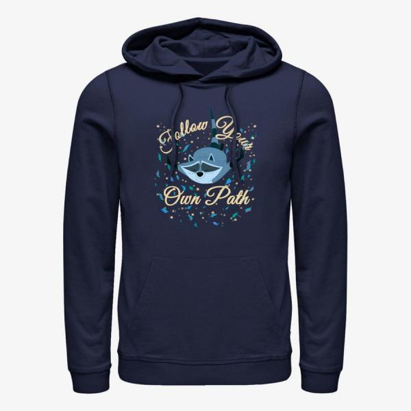 Queens Disney Pocahontas - Meeko Falling Unisex Hoodie Navy Blue