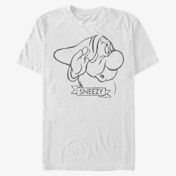 Queens Disney Snow White - Sneezy Unisex T-Shirt White