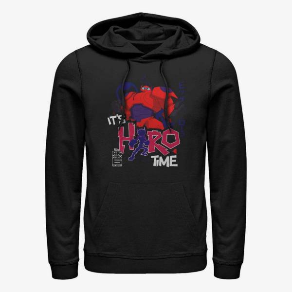 Mikina Merch Disney Big Hero 6 Series - Hero Time Baymax Unisex Hoodie Black XXXL
