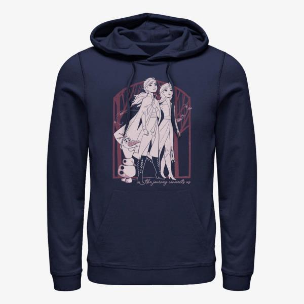 Queens Disney Frozen 2 - Forest Frame Unisex Hoodie Navy Blue