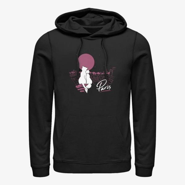 Mikina Merch Disney The Aristocats - Together In Paris Unisex Hoodie Black L