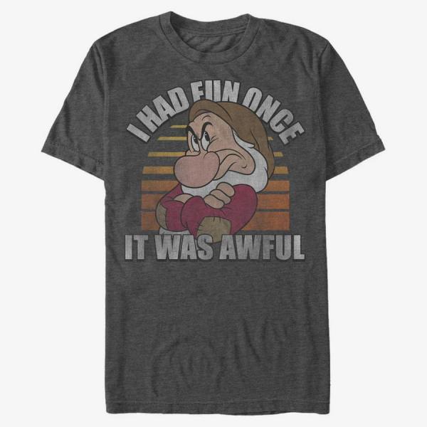 Queens Disney Snow White - No Fun Unisex T-Shirt Dark Heather Grey