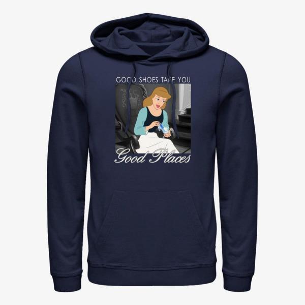 Mikina Merch Disney Cinderella - Cinderella Shoes Unisex Hoodie Navy Blue M