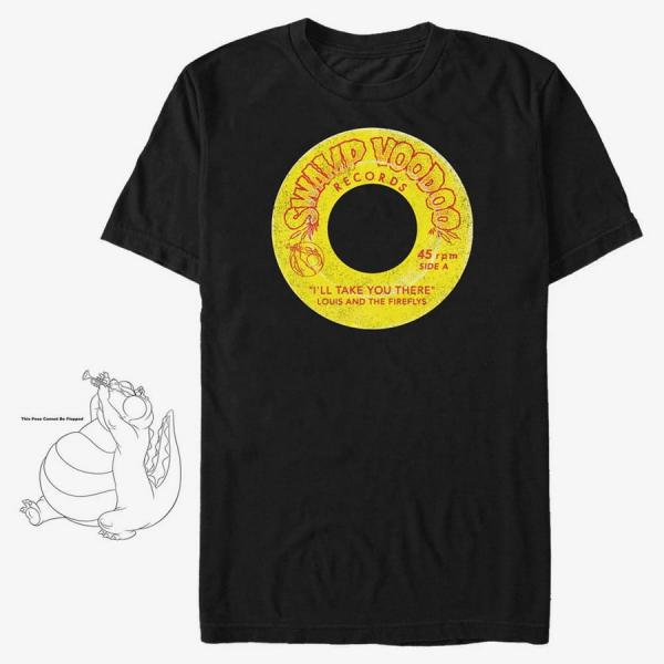 Tričko Merch Disney The Princess & The Frog - Louis and the Fireflies Unisex T-Shirt Black L