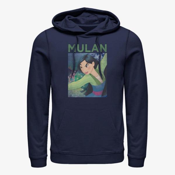 Mikina Merch Disney Mulan - Mulan Mushu Poster Unisex Hoodie Navy Blue XXXL