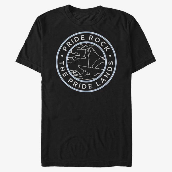 Tričko Merch Disney The Lion King - Pride Rock Badge Unisex T-Shirt Black XXL