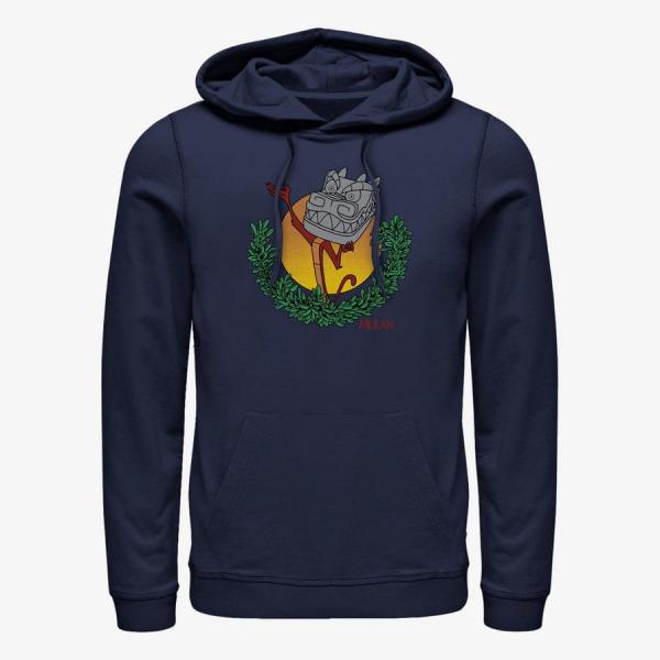 Queens Disney Mulan - Stone Dragon Unisex Hoodie Navy Blue