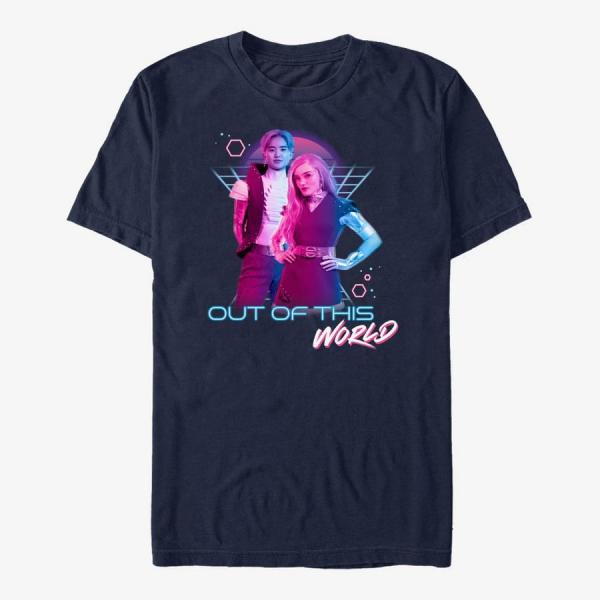 Queens Disney Zombies - World Badge Unisex T-Shirt Navy Blue