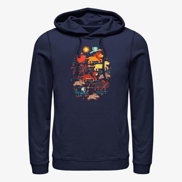 Mikina Merch Disney The Lion King - STAMPEDE Unisex Hoodie Navy Blue S