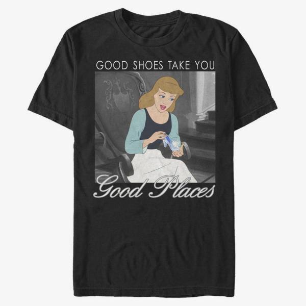 Tričko Merch Disney Cinderella - Cinderella Shoes Unisex T-Shirt Black S