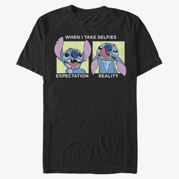 Tričko Merch Disney Lilo & Stitch - Stitch Selfie Unisex T-Shirt Black L