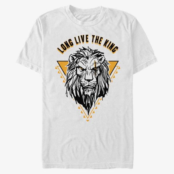 Tričko Merch Disney The Lion King: Live Action - Long Live The King Scar Unisex T-Shirt White L