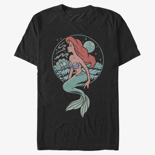 Queens Disney The Little Mermaid - Moonrise Shipwreck Unisex T-Shirt Black